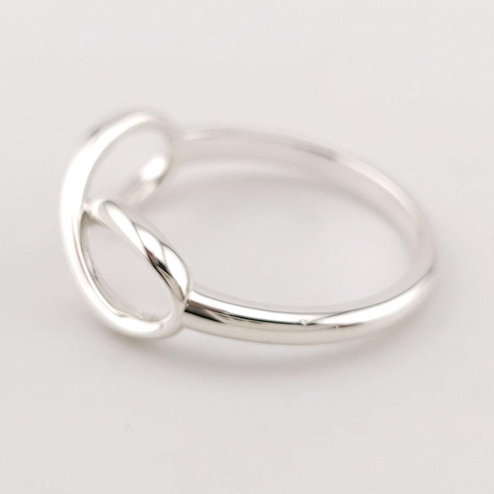 Tiffany & Co. Sterling Silver Figure 8 Signature Infinity Band Ring Size 8 - Picture 4 of 7